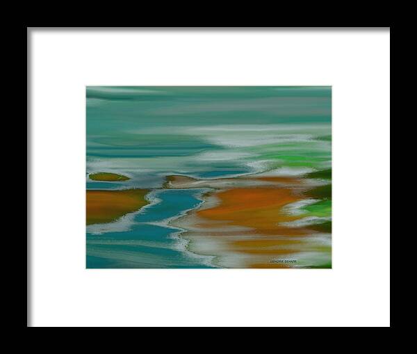 Abstract Framed Print featuring the painting From the River to the Sea by Lenore Senior