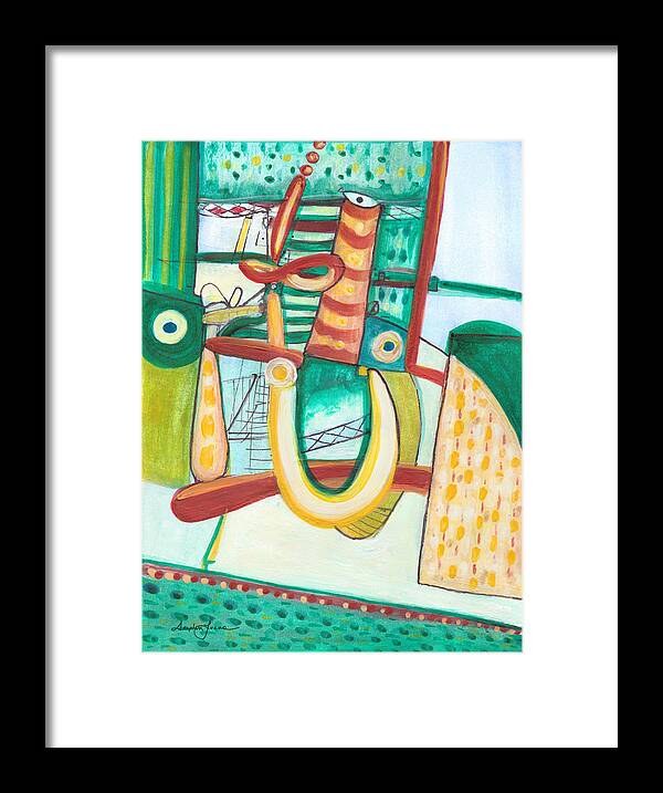 Abstract Art Framed Print featuring the painting From Within 19 by Stephen Lucas