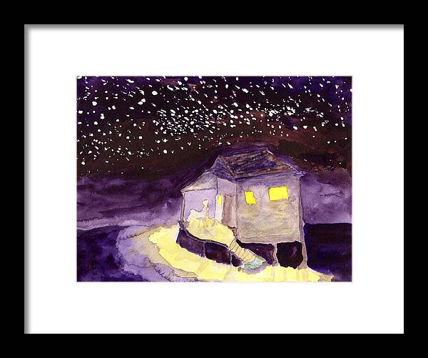 Jim Taylor Framed Print featuring the painting Front Porch Stars by Jim Taylor