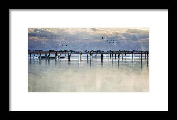 Dock Framed Print featuring the photograph Frozen by Cathy Kovarik