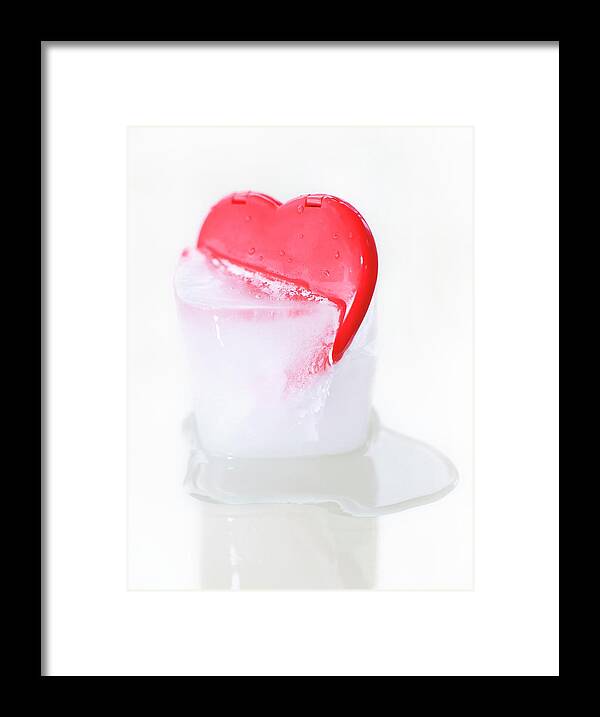 Concept Framed Print featuring the photograph Frozen Heart by Ian Hooton/science Photo Library