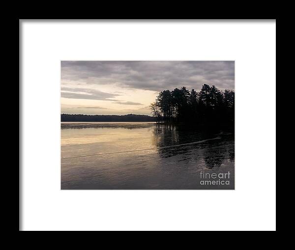 Frozen Framed Print featuring the photograph Frozen Lake by Charlie Cliques