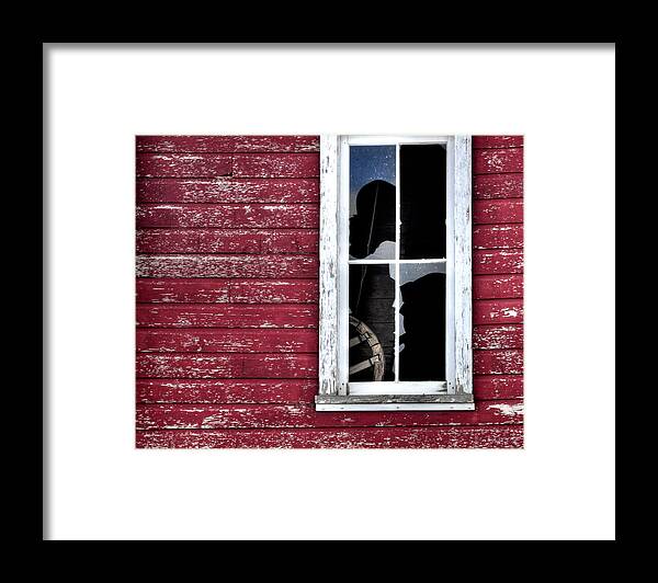 Window Framed Print featuring the photograph Ft Collins Barn Window 13568 by Jerry Sodorff