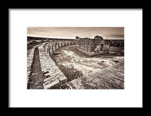 Fort Pike Framed Print featuring the photograph Ft. Pike Overview by Tim Stanley