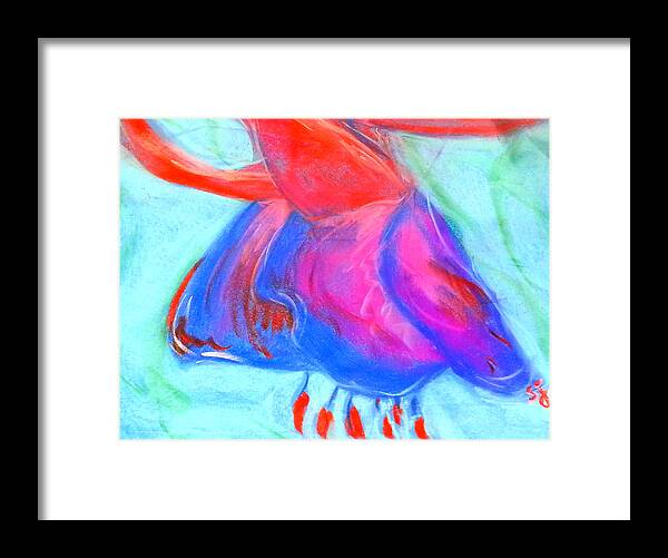 Art Framed Print featuring the painting Fuchsia Flower by Sue Jacobi