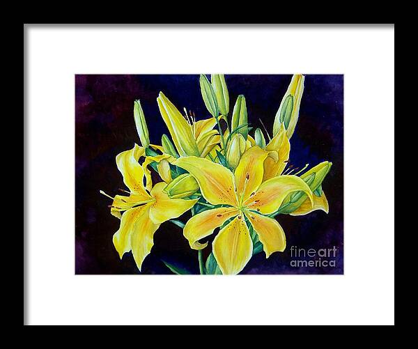 Floral Framed Print featuring the painting Full Bloom by Donna Spadola