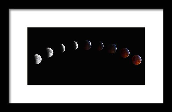 Moon Framed Print featuring the photograph Full Lunar Eclipse by Glenn Fillmore