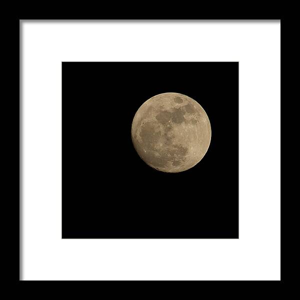 Full Moon Framed Print featuring the photograph Full Moon 1-15-2014 by Mark Steven Houser