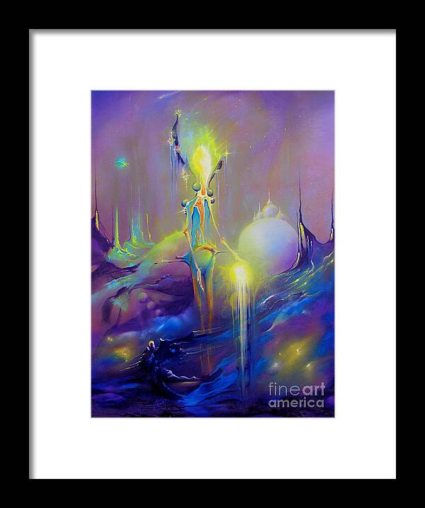 Full Moon Framed Print featuring the painting Full Moon by Alexa Szlavics