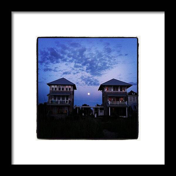 Bhi Framed Print featuring the photograph Full Moon #bhi #baldheadisland #moon by Monica Wilson