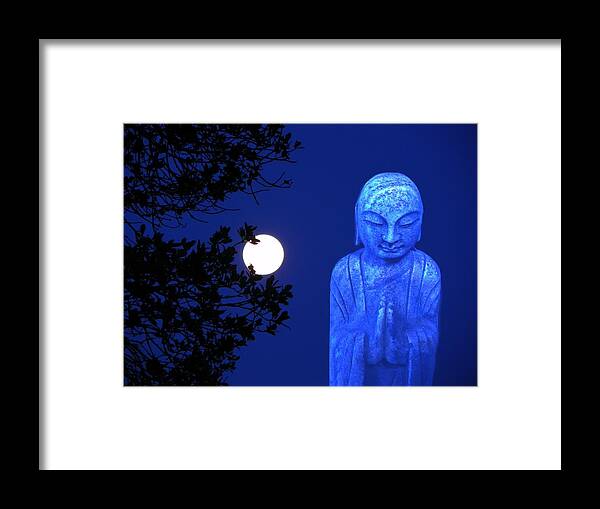 Nature Photos Framed Print featuring the photograph Full Moon Buddha by Diane Lynn Hix