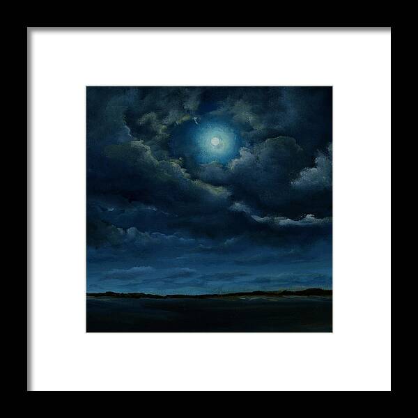 Fullmoon Framed Print featuring the painting Full Moon by Ric Nagualero