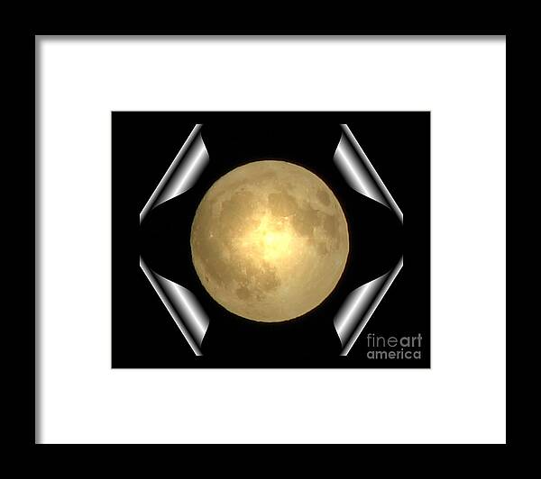 Moon Framed Print featuring the photograph Full Moon Unfolding by Rose Santuci-Sofranko