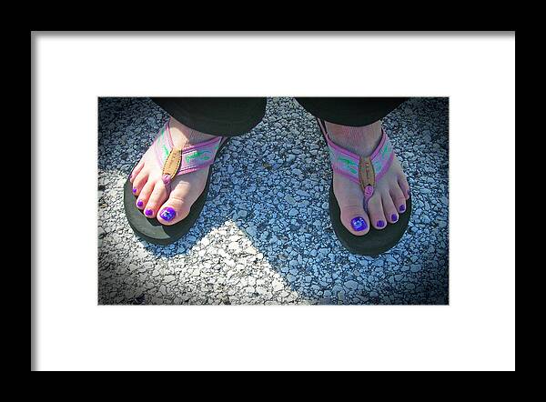 Pretty Feet Framed Print featuring the photograph Fun Feet by Emmy Marie Vickers