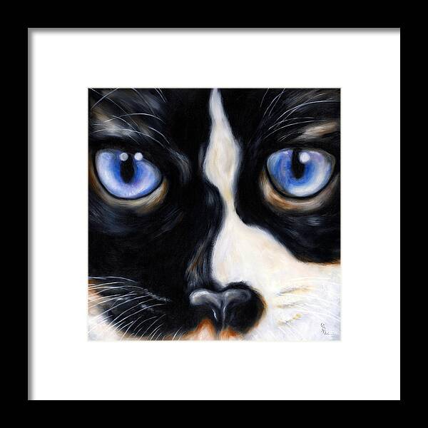 Cat Framed Print featuring the painting Funny Face by Hiroko Sakai