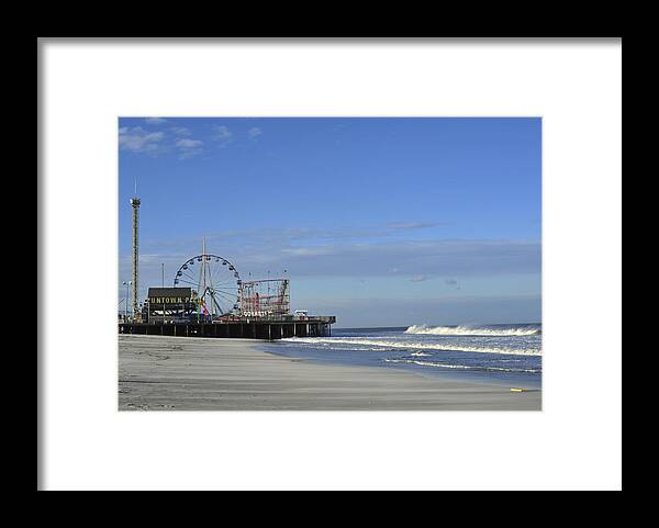 Funtown Pier Framed Print featuring the photograph Funtown Pier Seaside Heights NJ Jersey Shore by Terry DeLuco