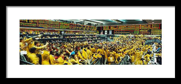 Photography Framed Print featuring the photograph Futures And Options Traders Chicago by Panoramic Images