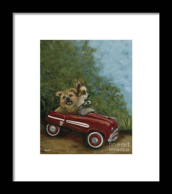 Animals Framed Print featuring the painting Grand Theft Auto by Robin Wiesneth
