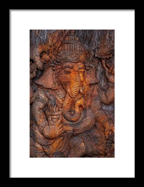Ganesh Framed Print featuring the photograph Ganesh 2 by WB Johnston
