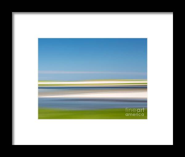 Abstract Framed Print featuring the digital art Garden Creek 1 by Susan Cole Kelly Impressions