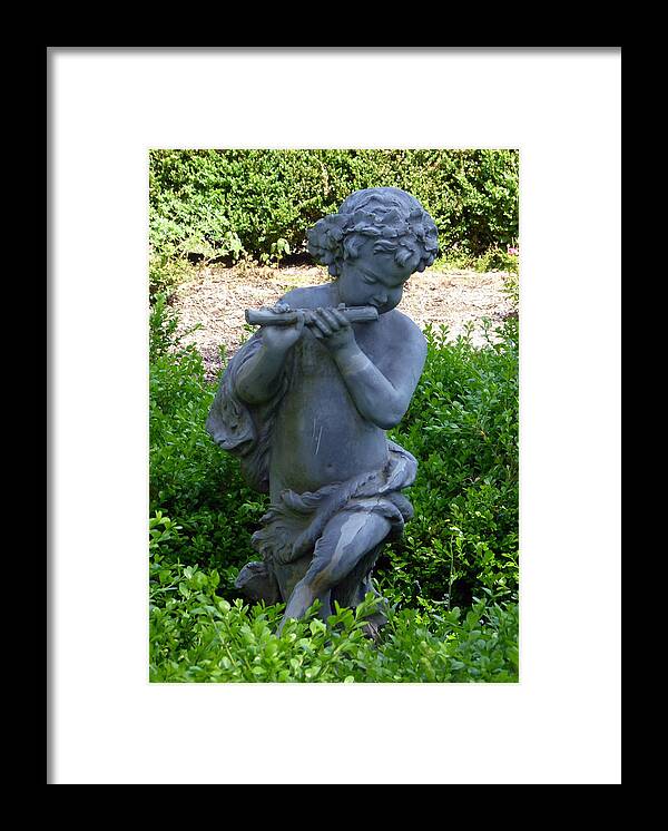Flute Framed Print featuring the photograph Garden Flutist by Richard Bryce and Family