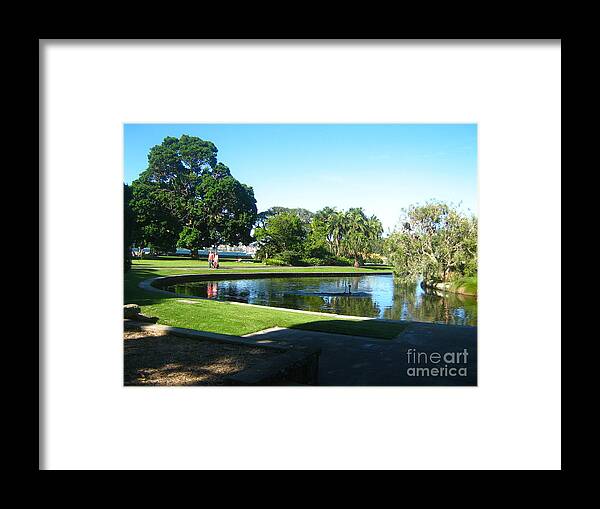 Pond Framed Print featuring the photograph Sydney Botanical Garden Lake by Leanne Seymour
