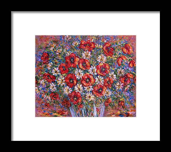 Flowers Framed Print featuring the painting Garden Splendor by Natalie Holland