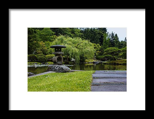 Andrew Pacheco Framed Print featuring the photograph Garden Walkway by Andrew Pacheco