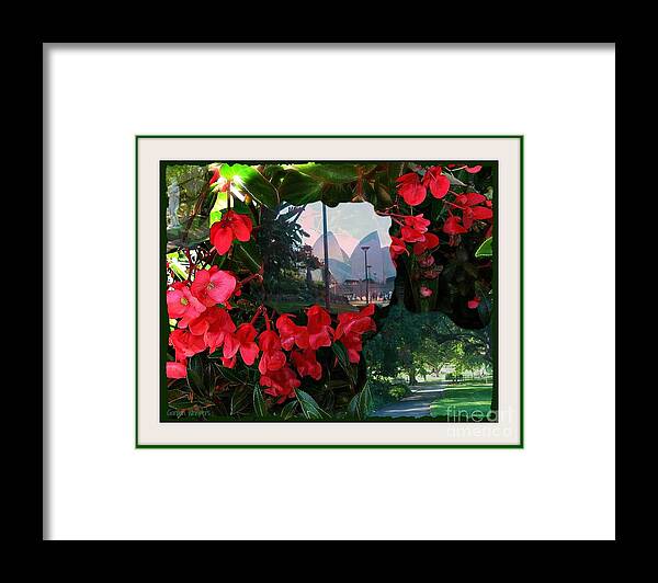 Garden Framed Print featuring the photograph Garden Whispers in a green frame by Leanne Seymour