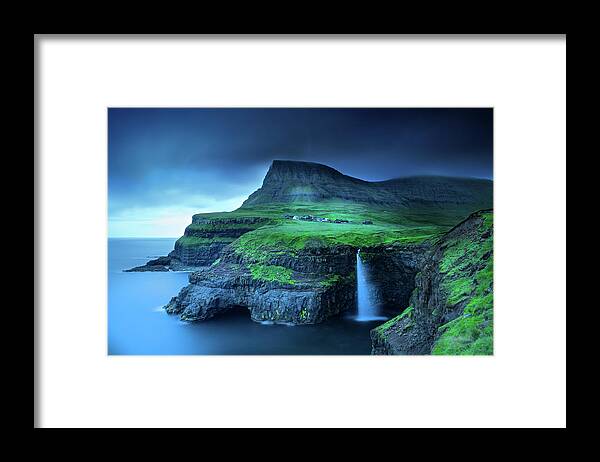 Landscape Framed Print featuring the photograph Gasadalur by Trevor Cole