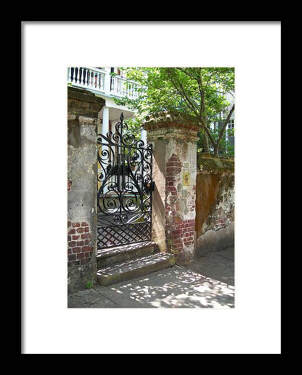 Charleston Framed Print featuring the photograph Gates of Charleston 1 by Deborah Ferree