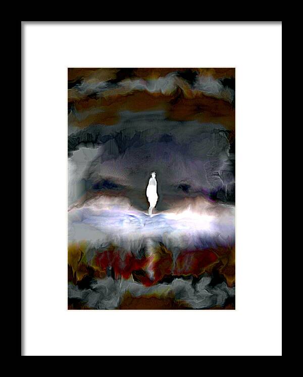 Storm Framed Print featuring the painting Gathering Storm by Karunita Kapoor