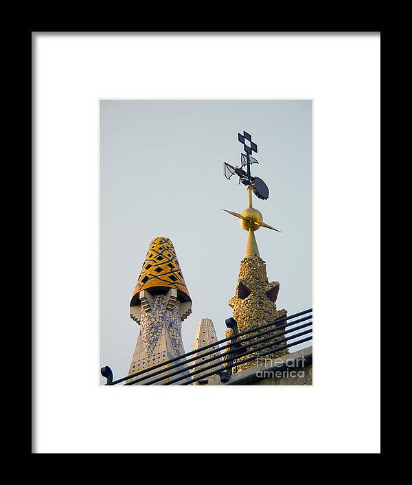 Building Framed Print featuring the photograph Gaudi Building Detail by Tim Holt