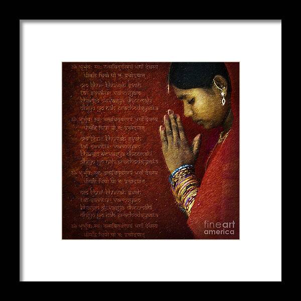 Indian Girl Framed Print featuring the photograph Gayatri Mantra by Tim Gainey