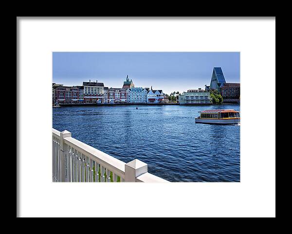 Boardwalk Framed Print featuring the photograph Gazebo View Of The Boardwalk Walt Disney World by Thomas Woolworth