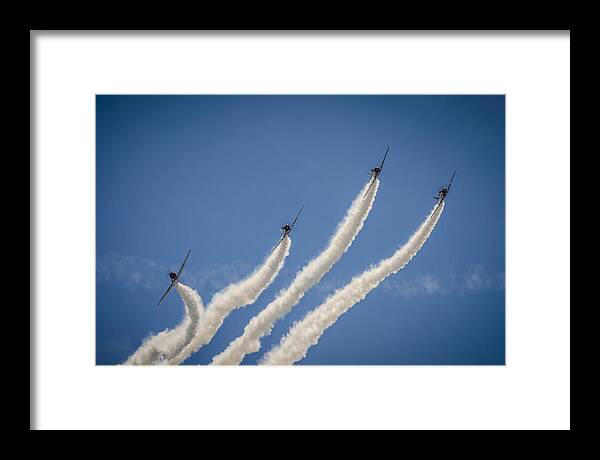 Air Show Framed Print featuring the photograph Geico Sky Typers 2 by Bradley Clay