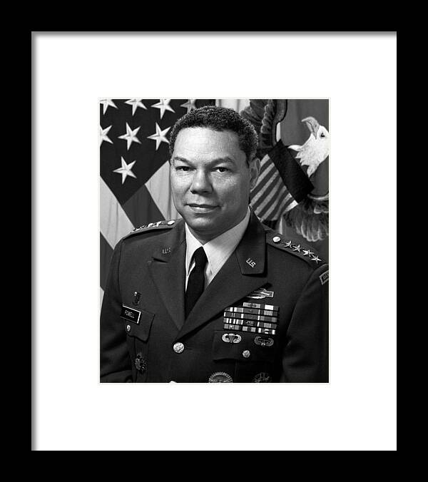 Colin Powell Framed Print featuring the photograph General Colin Powell by War Is Hell Store