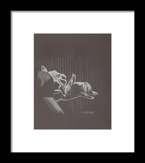 Harp Framed Print featuring the painting Gentle Harp by Karen Loughridge KLArt