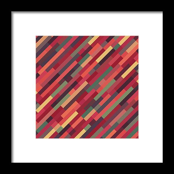 Abstract Framed Print featuring the digital art Geometric Block by Mike Taylor