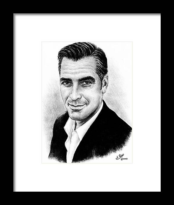 George Clooney Framed Print featuring the drawing George Clooney by Andrew Read