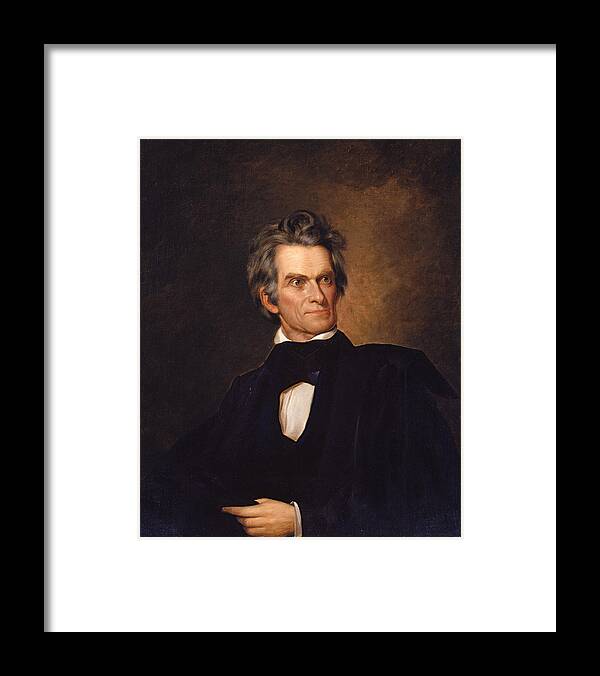 Oil Painting Framed Print featuring the painting George Peter Alexander Healy by Celestial Images