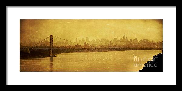 George Washington Bridge Framed Print featuring the photograph George Washington Bridge by Debra Fedchin