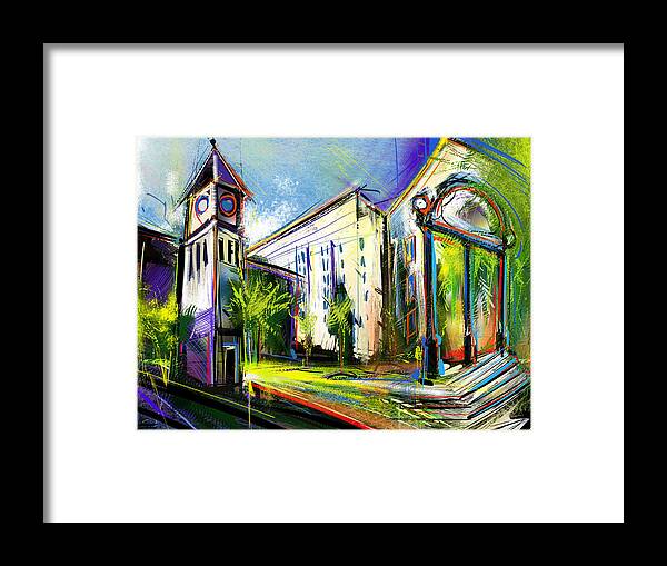 Georgetown Framed Print featuring the painting Local Landmarks by John Gholson