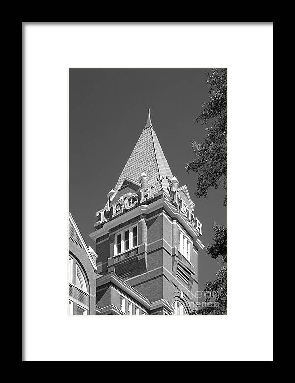 Georgia Tech Framed Print featuring the photograph Georgia Institute of Technology Evans Administration Building by University Icons