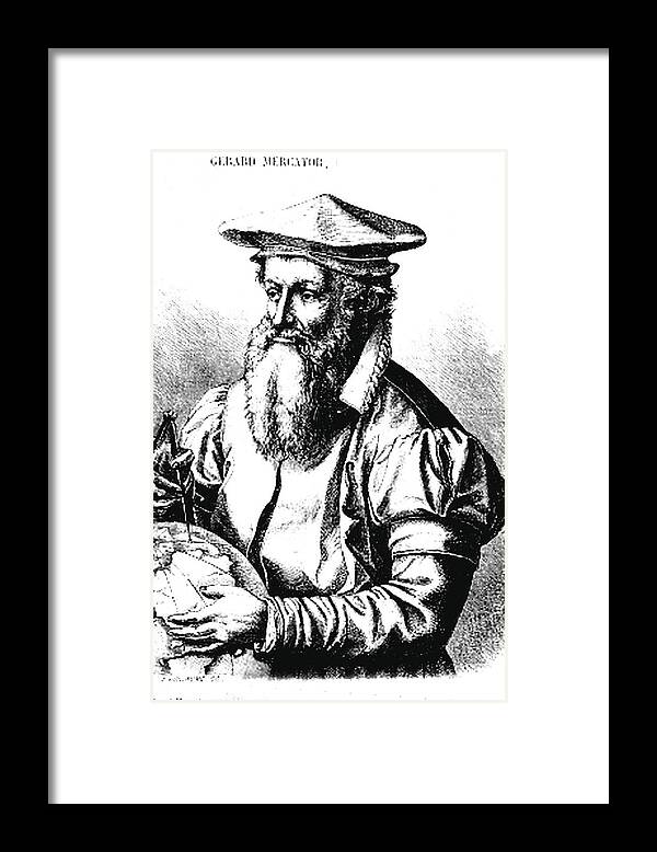 1800s Framed Print featuring the photograph Gerardus Mercator by Collection Abecasis