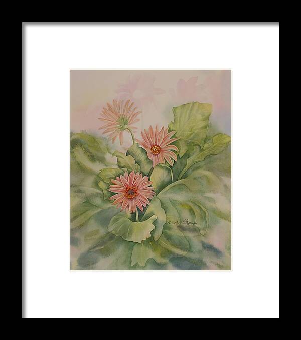 Gerbera Framed Print featuring the painting Gerbera by Heather Gallup