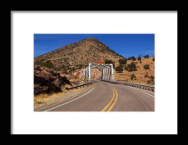 Bridge Framed Print featuring the photograph Geronimo Byway Bridge by Daniel Woodrum