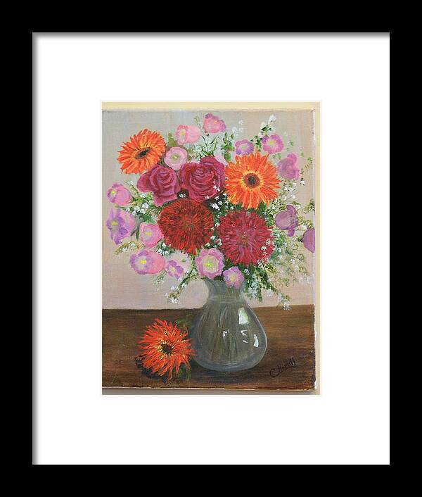 Flowers Framed Print featuring the painting Get Well Flowers by Catherine Hamill