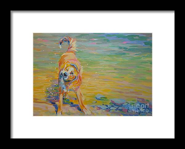 Mixed Breed Framed Print featuring the painting Gettin Jiggy by Kimberly Santini