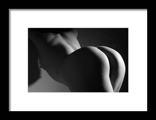 Nude Framed Print featuring the photograph Getting a Little Behind in My Work by Joe Kozlowski